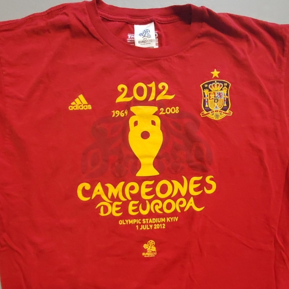 Spain 2012 adidas euro champions soccer t shirt - Picture 2 of 6